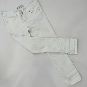 Express Cropped Skinny Jeans in White